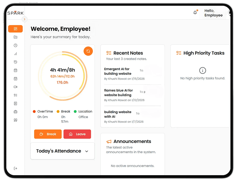 Spark HRM Dashboard